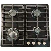 Plită încorporabilă pe gaz Wolser WL-TR 6400 Turbo FFD Oțel emailat / Black