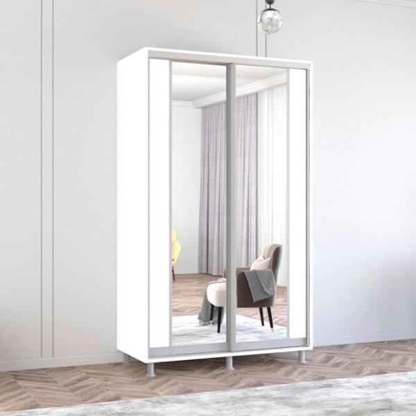 Шкаф Mobildor-Lux ARON P K2 130 x 60см x 230 / ЛДСП / Белый photo 2