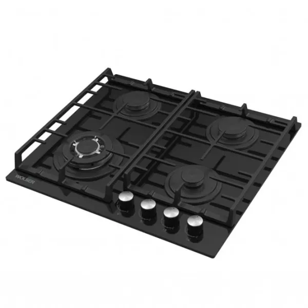 Plită încorporabilă pe gaz Wolser WL-BRD 6400 GBN FFD Sticlă călită / Black photo 3 Plită încorporabilă pe gaz Wolser WL-BRD 6400 GBN FFD Sticlă călită / Black photo 3