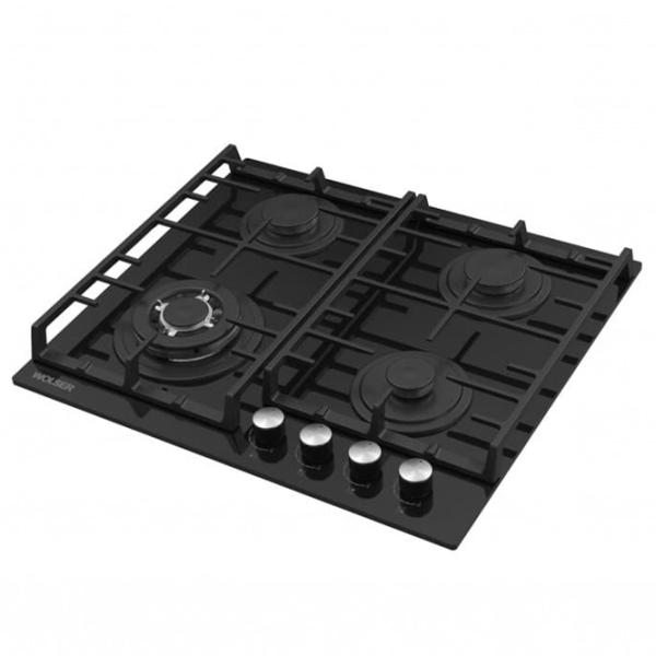 Plită încorporabilă pe gaz Wolser WL-BRD 6400 GBN FFD Sticlă călită / Black photo 3 Plită încorporabilă pe gaz Wolser WL-BRD 6400 GBN FFD Sticlă călită / Black photo 3