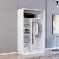 Dulap Mobildor-Lux Fox 100 x 60 x 210 / PAL / White photo 2