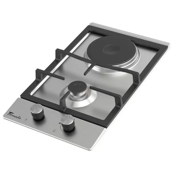 Plită încorporabilă pe gaz Tornado BRD30 1G1E IX Inox / Inox photo 2