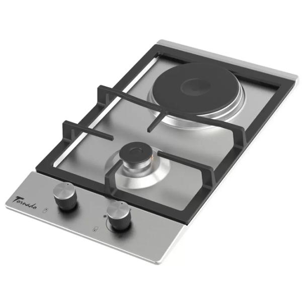 Plită încorporabilă pe gaz Tornado BRD30 1G1E IX Inox / Inox photo 2
