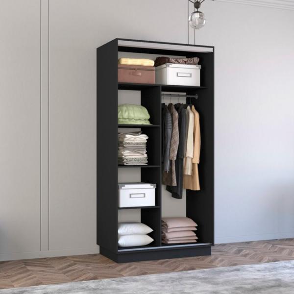 Шкаф Mobildor-Lux Fox 100 x 60см x 230 / ЛДСП / Antracit photo 3 Шкаф Mobildor-Lux Fox 100 x 60см x 230 / ЛДСП / Antracit photo 3