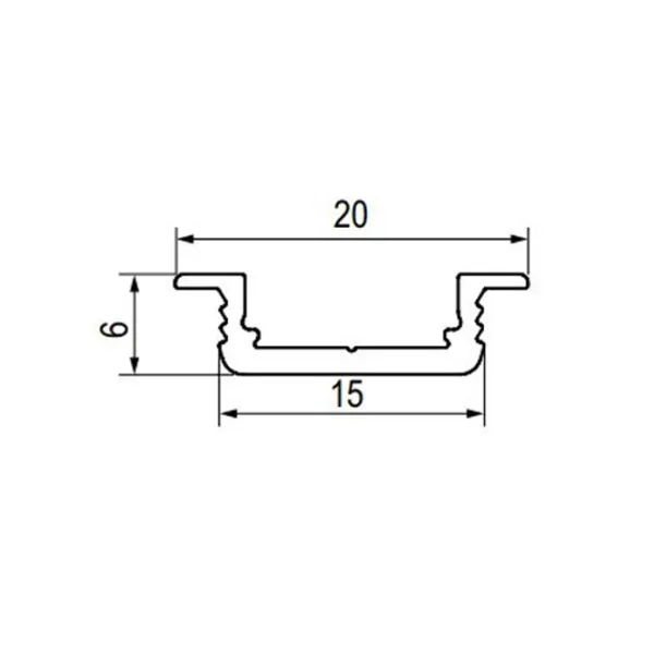Profil pentru benzi LED Rejs TG05.0808.07.035  Aluminiu / 2900 mm photo 2