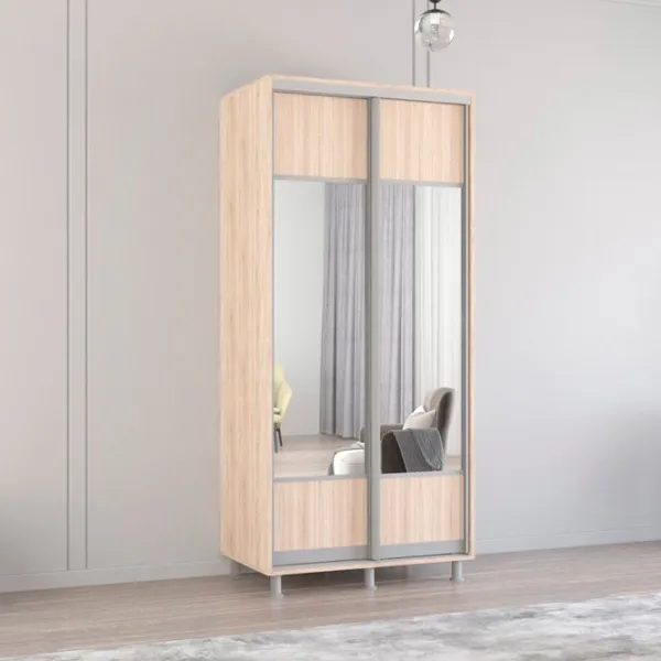 Шкаф Mobildor-Lux Aron K2 100 x 60см x 230 / ЛДСП / Sonoma photo 3