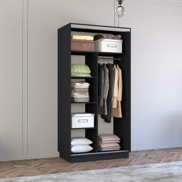 Шкаф Mobildor-Lux Fox 180 x 60см x 240 / ЛДСП / Antracit photo 2