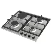 Plită încorporabilă pe gaz Tornado BRD60 3G1E Inox / Inox photo 3