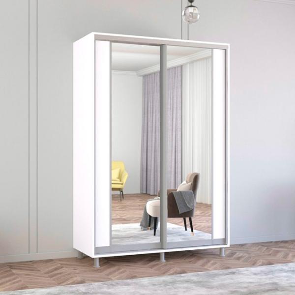 Шкаф Mobildor-Lux Aron K2 160 x 60см x 240 / ЛДСП / Белый photo 2