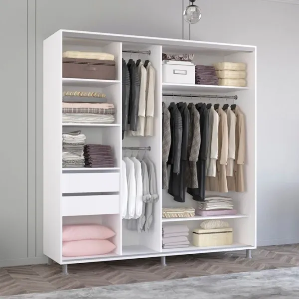 Dulap Mobildor-Lux Aron K2 190 x 60 x 240 / PAL / Alb photo 3