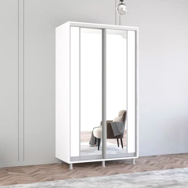 Шкаф Mobildor-Lux Aron K2 120 x 60см x 200 / ЛДСП / Белый photo 2