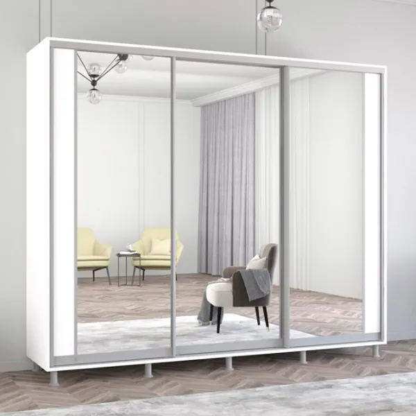 Шкаф Mobildor-Lux Aron K2 260 x 60см x 200 / ЛДСП / Белый photo 2