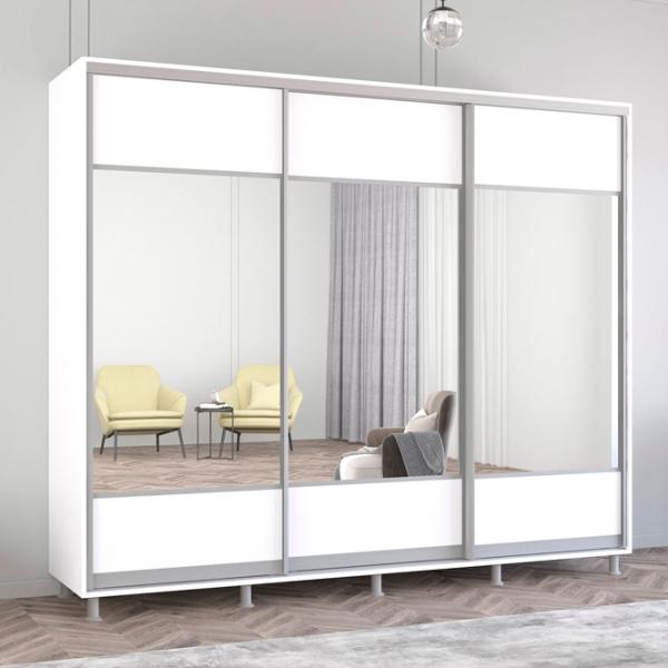 Шкаф Mobildor-Lux Aron 260 x 60см x 210 / ЛДСП / White photo 3