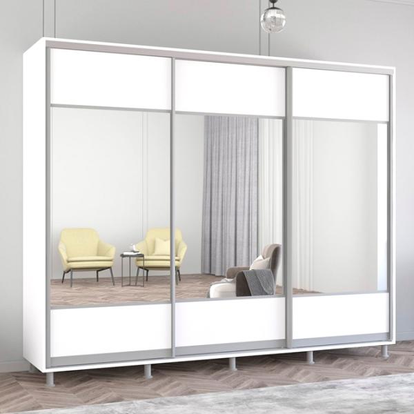 Шкаф Mobildor-Lux Aron 270 x 60см x 210 / ЛДСП / White photo 2