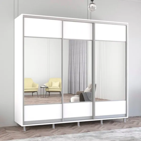 Шкаф Mobildor-Lux Aron 240 x 60см x 220 / ЛДСП / White photo 3