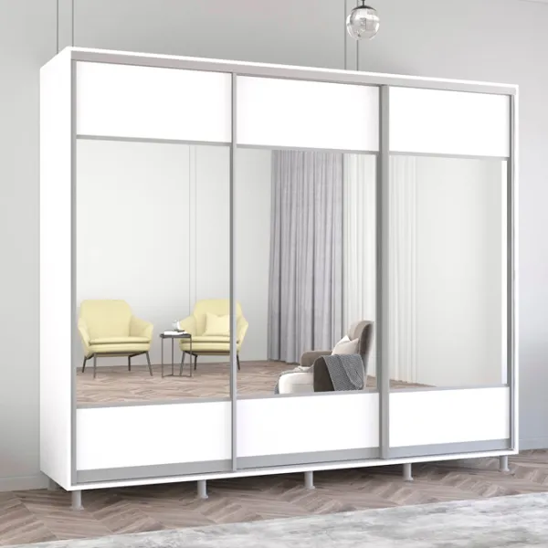 Шкаф Mobildor-Lux Aron 260 x 60см x 220 / ЛДСП / White photo 3