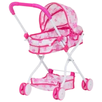 Cărucior pentru păpuși Chipolino Gigi Flowers KZKGI02202FL  Pentru plimbare / 3+