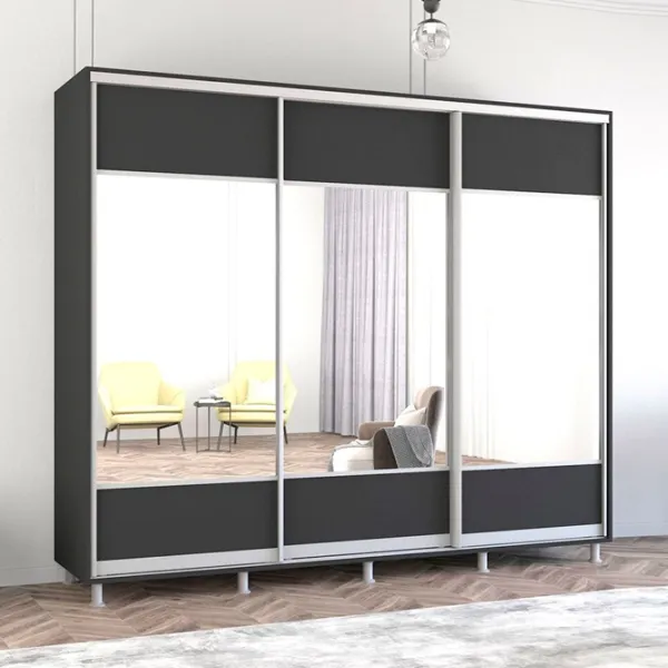 Шкаф Mobildor-Lux Aron 260 x 60см x 220 / ЛДСП / Antracit photo 3