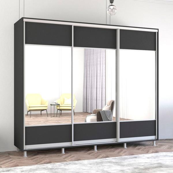 Шкаф Mobildor-Lux Aron 260 x 60см x 220 / ЛДСП / Antracit photo 3