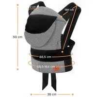 Marsupiu pentru copii KinderKraft Adoree Mei Tai (5902533918331) 16 kg / Gray photo 3