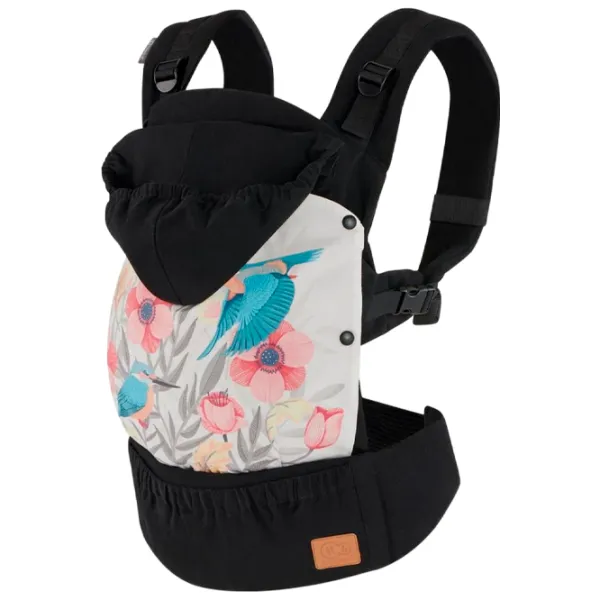 Marsupiu pentru copii KinderKraft Huggy (5902533914432) 20 kg / Flora photo 1