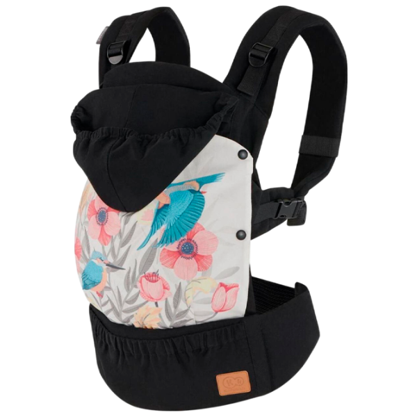 Marsupiu pentru copii KinderKraft Huggy (5902533914432) 20 kg / Flora photo 1