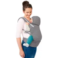 Marsupiu pentru copii KinderKraft Huggy (5902533915118) 20 kg / Gray photo 3