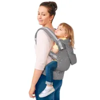 Marsupiu pentru copii KinderKraft Huggy (5902533915118) 20 kg / Gray photo 4