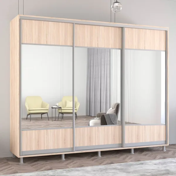 Шкаф Mobildor-Lux Aron 270 x 60см x 210 / ЛДСП / Sonoma photo 3