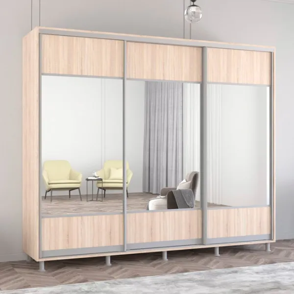 Шкаф Mobildor-Lux Aron 260 x 60см x 240 / ЛДСП / Sonoma photo 3