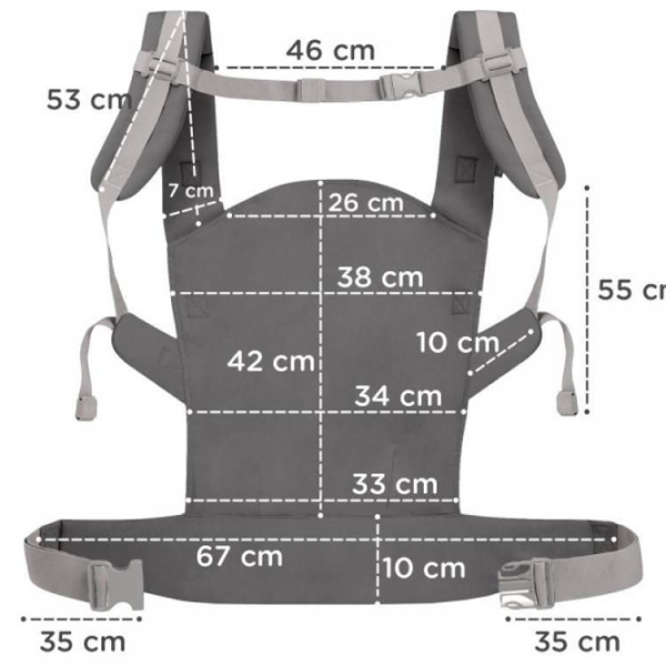 Переноска для детей KinderKraft Nino (5902533919451) 20 кг / Серый photo 3