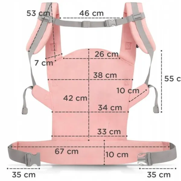 Переноска для детей KinderKraft Nino (5902533919444) 20 кг / Розовый photo 3 Переноска для детей KinderKraft Nino (5902533919444) 20 кг / Розовый photo 3