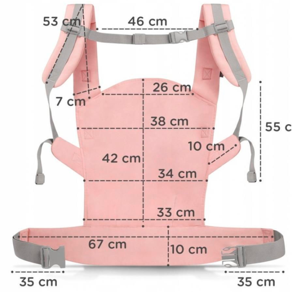 Переноска для детей KinderKraft Nino (5902533919444) 20 кг / Розовый photo 3 Переноска для детей KinderKraft Nino (5902533919444) 20 кг / Розовый photo 3
