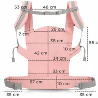 Marsupiu pentru copii KinderKraft Nino (5902533919444) 20 kg / Pink photo 3