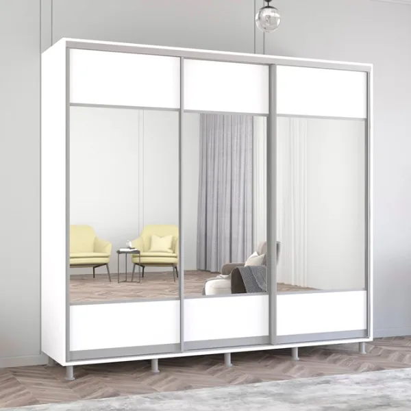 Шкаф Mobildor-Lux Aron 240 x 60см x 200 / ЛДСП / White photo 3