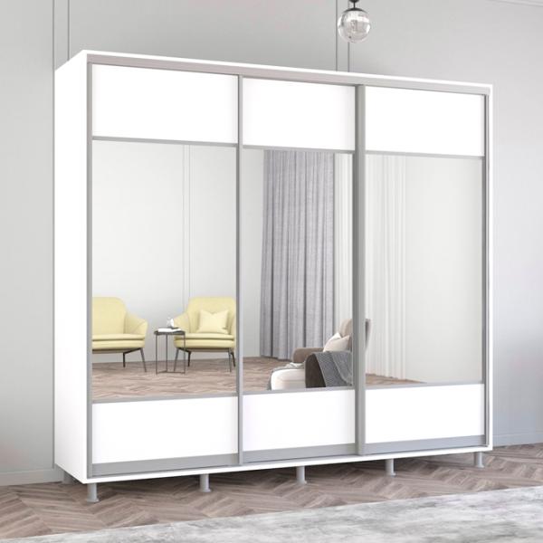 Шкаф Mobildor-Lux Aron 250 x 60см x 200 / ЛДСП / White photo 2