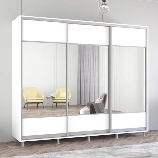 Dulap Mobildor-Lux Aron 260 x 60 x 200 / PAL / White photo 2