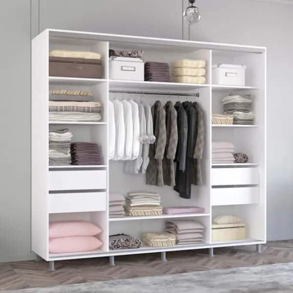 Dulap Mobildor-Lux Aron 240 x 60 x 210 / PAL / White photo 3