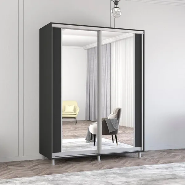 Шкаф Mobildor-Lux Aron K2 170 x 60см x 210 / ЛДСП / Antracit photo 2