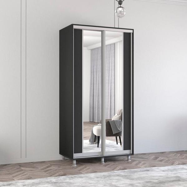 Шкаф Mobildor-Lux Aron K2 100 x 60см x 220 / ЛДСП / Antracit photo 3