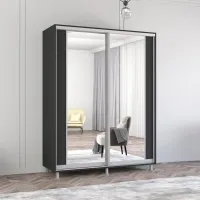Dulap Mobildor-Lux Aron K2 160 x 60 x 220 / PAL / Antracit photo 2