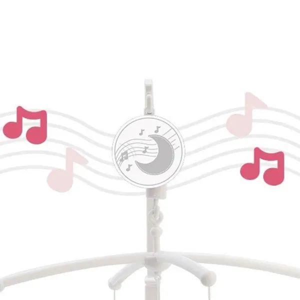 Carusel muzical Zopa Owl White / Poliester photo 4