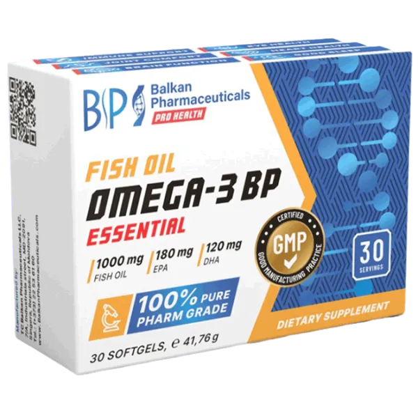 Vitamine și minerale Balkan Pharmaceuticals Omega 3 Essential (4840982011252) 30 capsule photo 1 Vitamine și minerale Balkan Pharmaceuticals Omega 3 Essential (4840982011252) 30 capsule photo 1