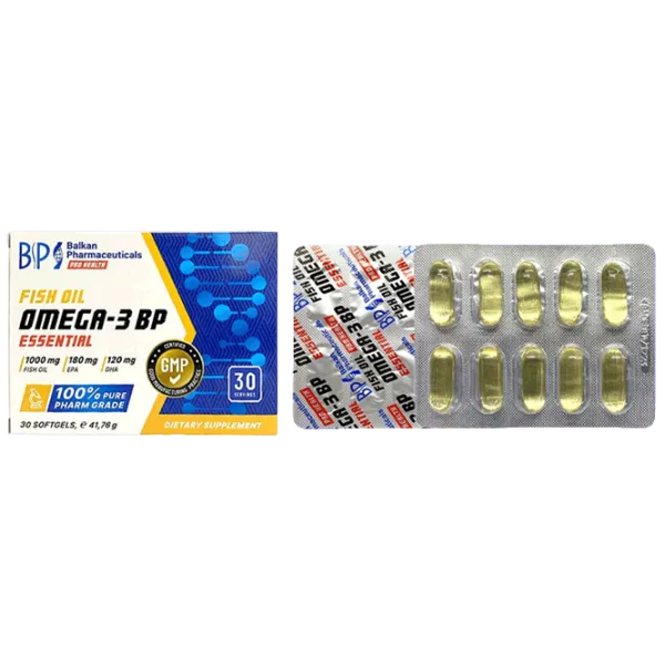 Vitamine și minerale Balkan Pharmaceuticals Omega 3 Essential (4840982011252) 30 capsule photo 2 Vitamine și minerale Balkan Pharmaceuticals Omega 3 Essential (4840982011252) 30 capsule photo 2