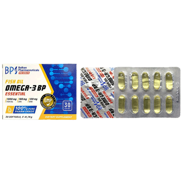 Vitamine și minerale Balkan Pharmaceuticals Omega 3 Essential (4840982011252) 30 capsule photo 2 Vitamine și minerale Balkan Pharmaceuticals Omega 3 Essential (4840982011252) 30 capsule photo 2