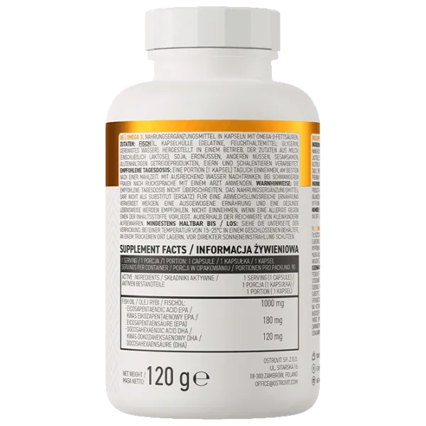 Vitamine și minerale OstroVit OMEGA 3 (5902232611045) 90 capsule photo 3 Vitamine și minerale OstroVit OMEGA 3 (5902232611045) 90 capsule photo 3
