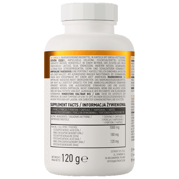 Vitamine și minerale OstroVit OMEGA 3 (5902232611045) 90 capsule photo 3 Vitamine și minerale OstroVit OMEGA 3 (5902232611045) 90 capsule photo 3