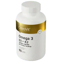 Vitamine și minerale OstroVit Omega 3 D3+K2 (5903246220308) 90 capsule photo 2
