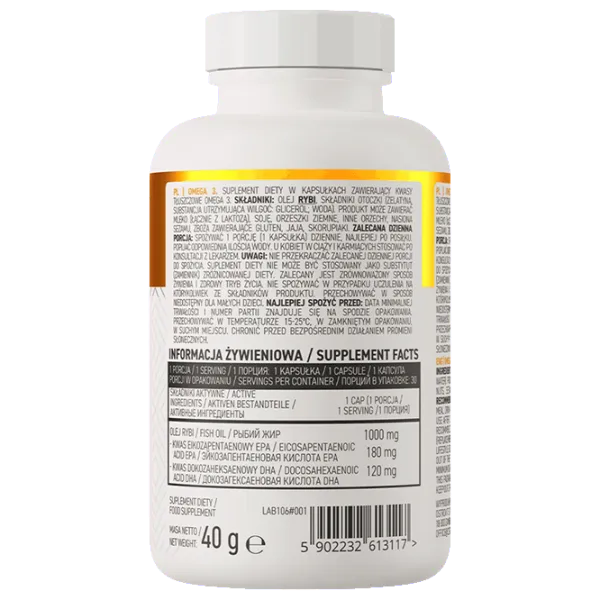 Vitamine și minerale OstroVit OMEGA 3 (5902232613117) 30 capsule photo 3 Vitamine și minerale OstroVit OMEGA 3 (5902232613117) 30 capsule photo 3