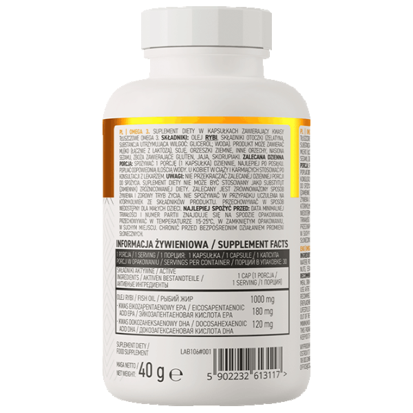 Vitamine și minerale OstroVit OMEGA 3 (5902232613117) 30 capsule photo 3 Vitamine și minerale OstroVit OMEGA 3 (5902232613117) 30 capsule photo 3